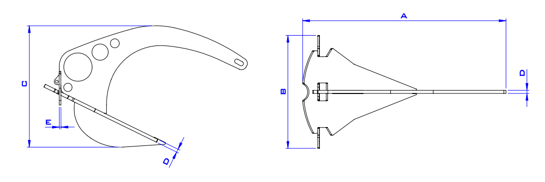 Dibujo técnico Ankerplex Drop